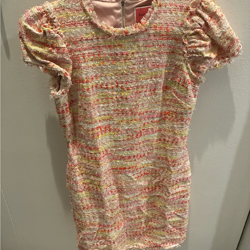 Kate Spade Pink and White Tweed Dress